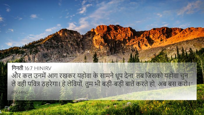 गिनती 16:7 HINIRV Bible Verse Image