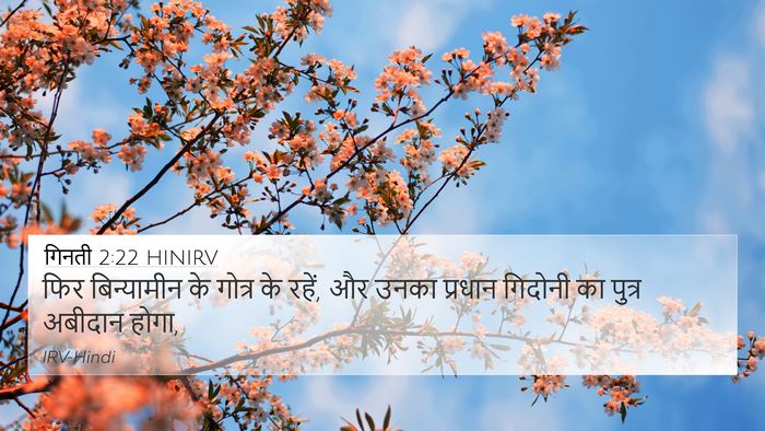 गिनती 2:22 HINIRV Bible Verse Image