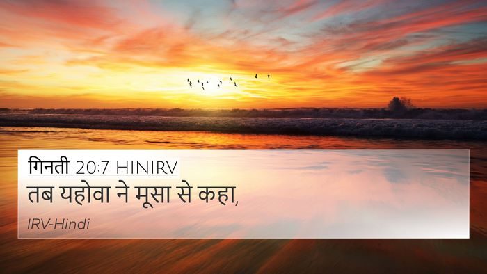 गिनती 20:7 HINIRV 4K Wallpaper - तब यहोवा ने मूसा से - 4K Wallpaper Bible Verse