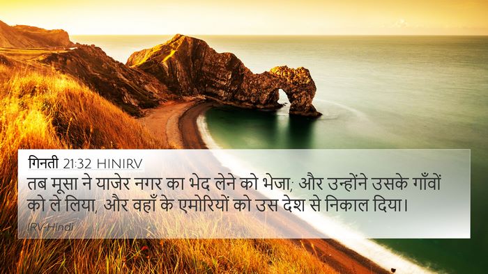 गिनती 21:32 HINIRV Bible Verse Image