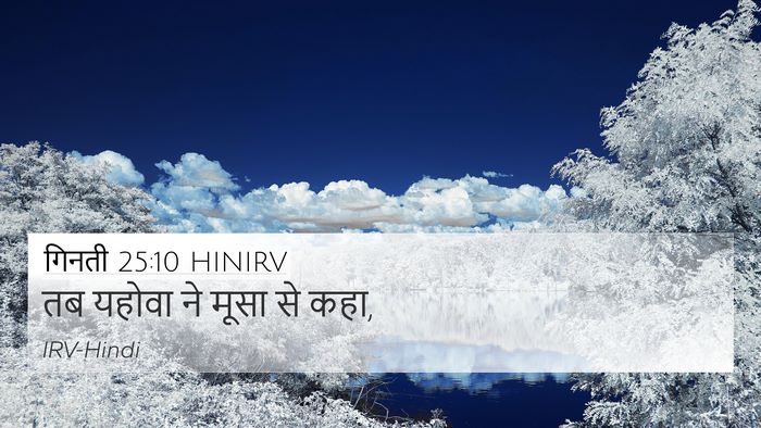 गिनती 25:10 HINIRV 4K Wallpaper - तब यहोवा ने मूसा से - 4K Wallpaper Bible Verse