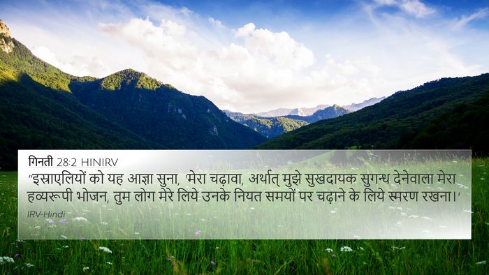 गिनती 28:2 HINIRV Bible Verse Image