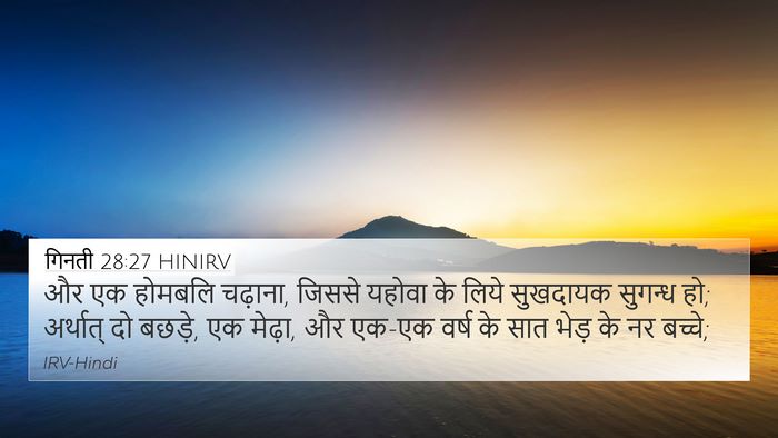 गिनती 28:27 HINIRV Bible Verse Image