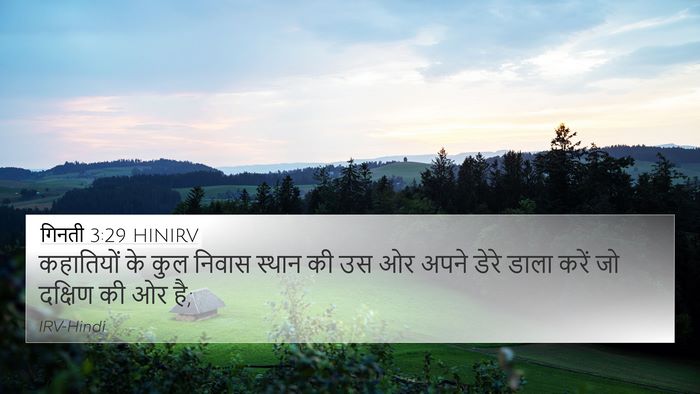 गिनती 3:29 HINIRV Bible Verse Image