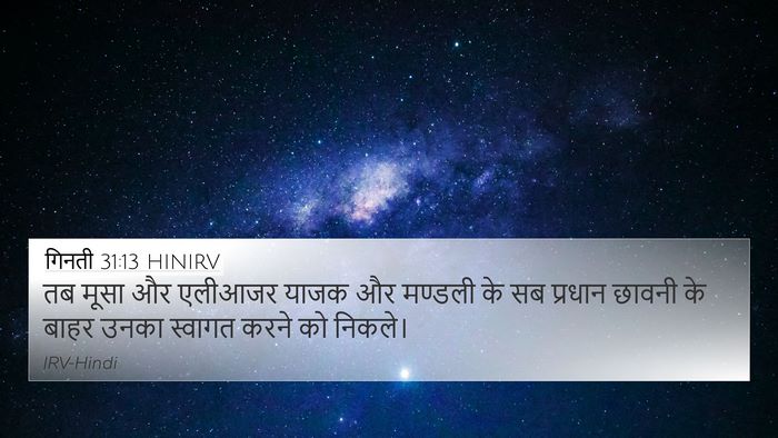 गिनती 31:13 HINIRV 4K Wallpaper - तब मूसा और एलीआजर - 4K Wallpaper Bible Verse