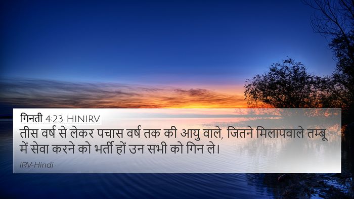 गिनती 4:23 HINIRV Bible Verse Image