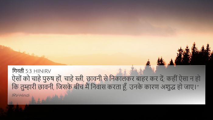 गिनती 5:3 HINIRV 4K Wallpaper - ऐसों को चाहे पुरुष - 4K Wallpaper Bible Verse