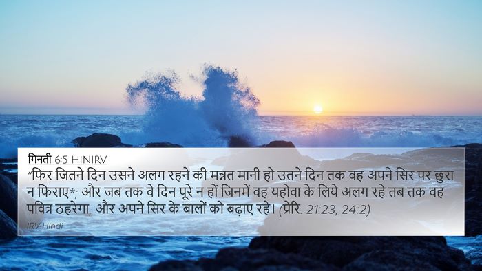 गिनती 6:5 HINIRV Bible Verse Image