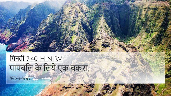 गिनती 7:40 HINIRV 4K Wallpaper - पापबलि के लिये एक - 4K Wallpaper Bible Verse