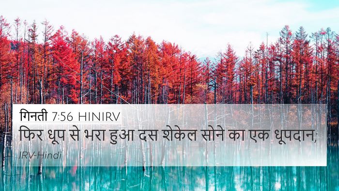 गिनती 7:56 HINIRV 4K Wallpaper - फिर धूप से भरा हुआ - 4K Wallpaper Bible Verse