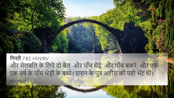 गिनती 7:83 HINIRV 4K Wallpaper - और मेलबलि के लिये - 4K Wallpaper Bible Verse