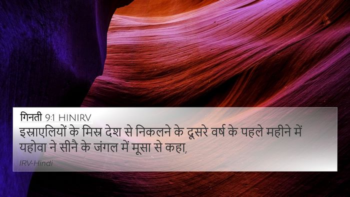 गिनती 9:1 HINIRV Bible Verse Image