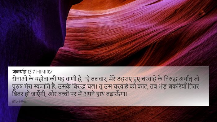 जकर्याह 13:7 HINIRV Bible Verse Image