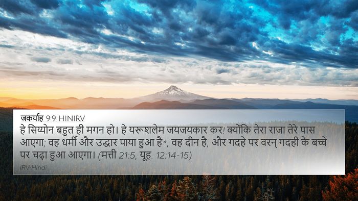 जकर्याह 9:9 HINIRV Bible Verse Image