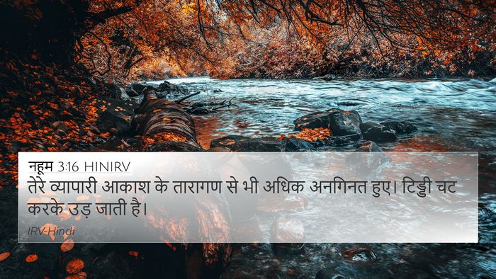 नहूम 3:16 HINIRV 4K Wallpaper - तेरे व्यापारी - 4K Wallpaper Bible Verse