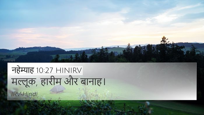 नहेम्याह 10:27 HINIRV 4K Wallpaper - मल्लूक, हारीम और - 4K Wallpaper Bible Verse