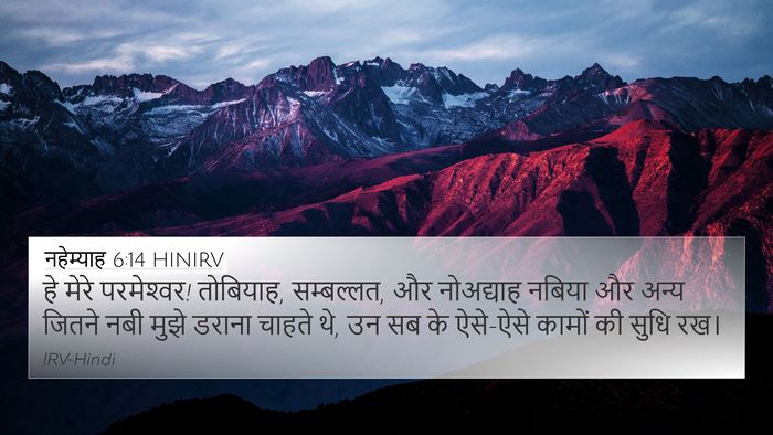 नहेम्याह 6:14 HINIRV Bible Verse Image