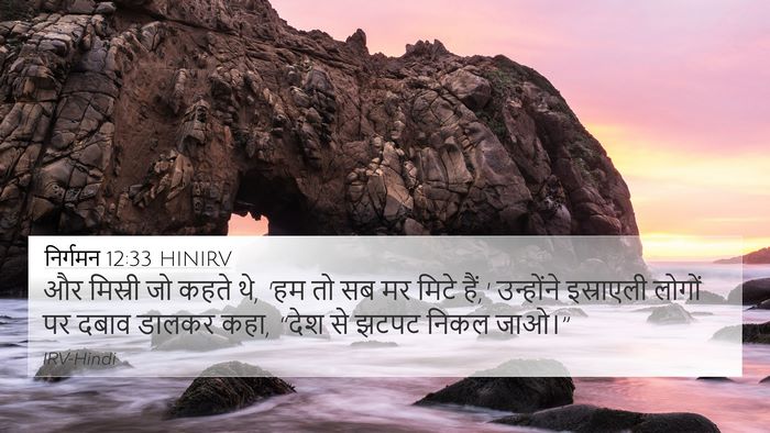 निर्गमन 12:33 HINIRV Bible Verse Image