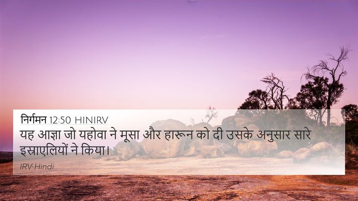 निर्गमन 12:50 HINIRV Bible Verse Image