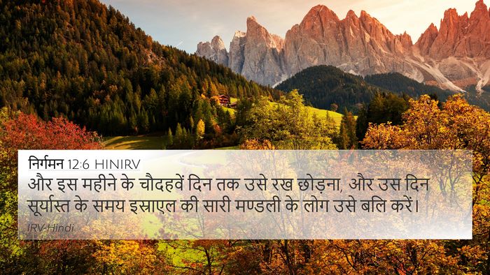 निर्गमन 12:6 HINIRV Bible Verse Image