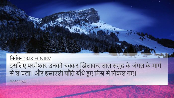 निर्गमन 13:18 HINIRV 4K Wallpaper - इसलिए परमेश्‍वर - 4K Wallpaper Bible Verse