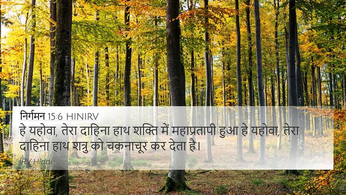 निर्गमन 15:6 HINIRV Bible Verse Image
