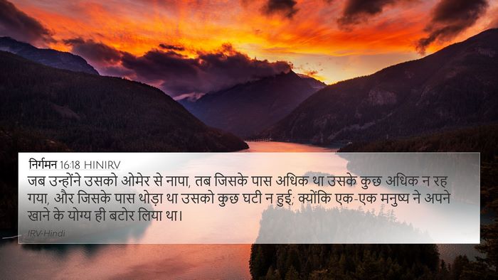 निर्गमन 16:18 HINIRV Bible Verse Image