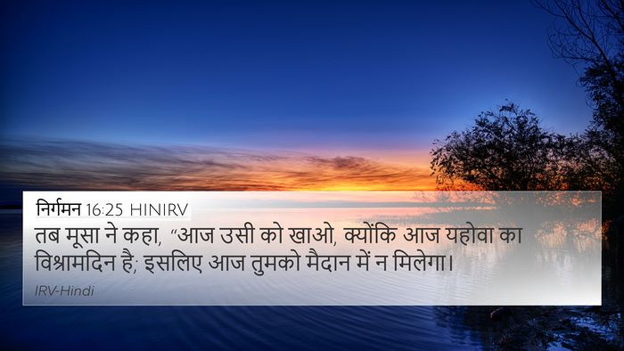 निर्गमन 16:25 HINIRV Bible Verse Image