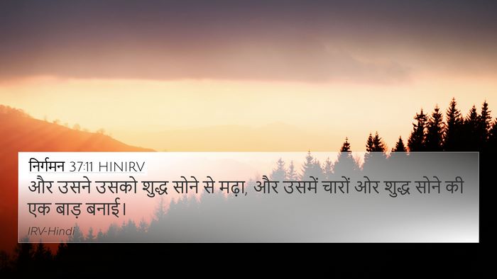 निर्गमन 37:11 HINIRV 4K Wallpaper - और उसने उसको शुद्ध - 4K Wallpaper Bible Verse