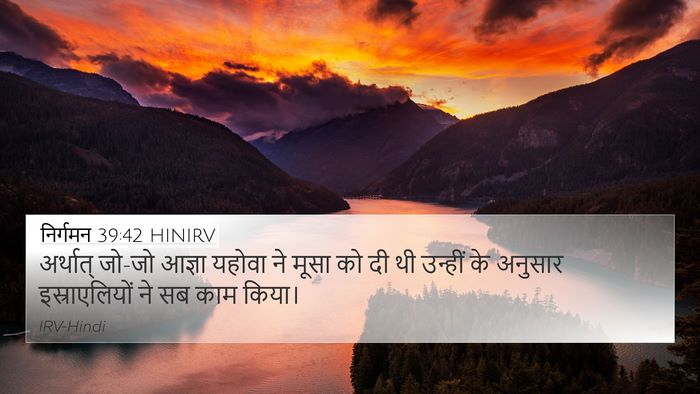निर्गमन 39:42 HINIRV Bible Verse Image