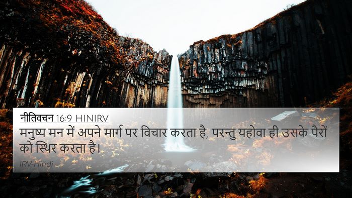 नीतिवचन 16:9 HINIRV Bible Verse Image