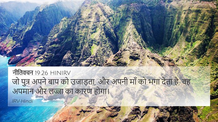 नीतिवचन 19:26 HINIRV 4K Wallpaper - जो पुत्र अपने बाप - 4K Wallpaper Bible Verse