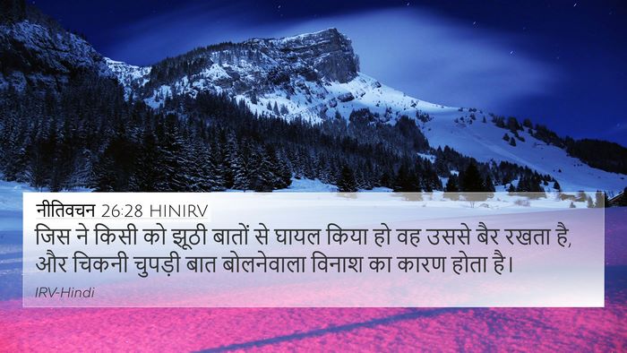 नीतिवचन 26:28 HINIRV Bible Verse Image