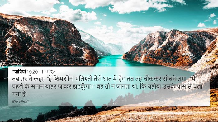 न्यायियों 16:20 HINIRV Bible Verse Image