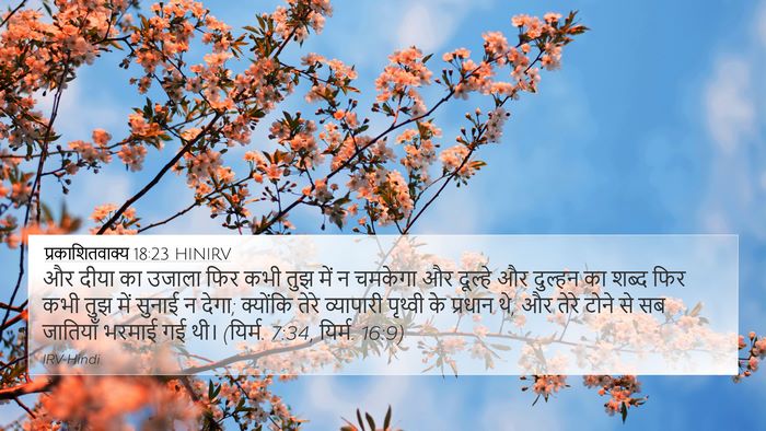 प्रकाशितवाक्य 18:23 HINIRV Bible Verse Image