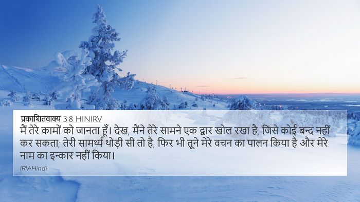 प्रकाशितवाक्य 3:8 HINIRV Bible Verse Image