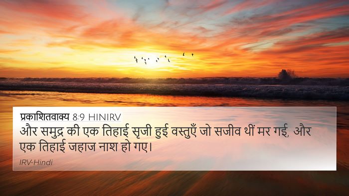 प्रकाशितवाक्य 8:9 HINIRV Bible Verse Image