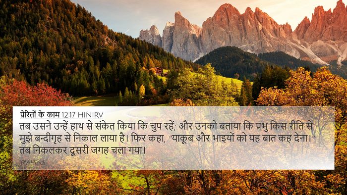 प्रेरितों के काम 12:17 HINIRV Bible Verse Image