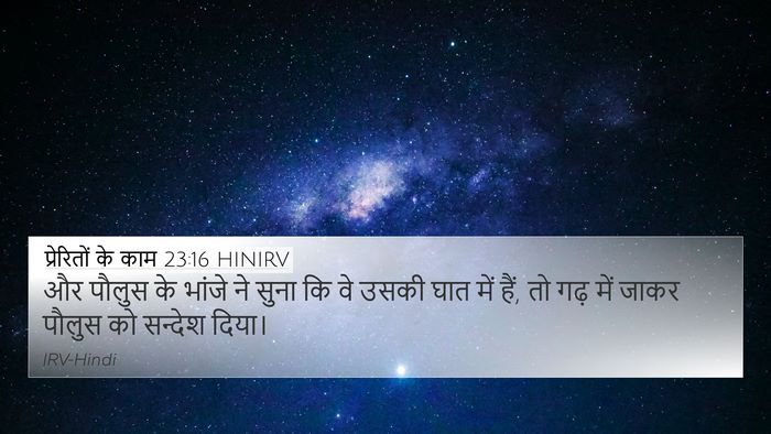 प्रेरितों के काम 23:16 HINIRV Bible Verse Image