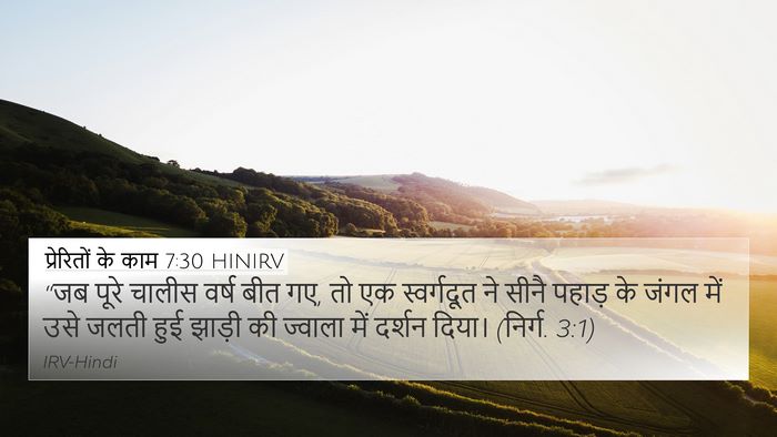 प्रेरितों के काम 7:30 HINIRV Bible Verse Image