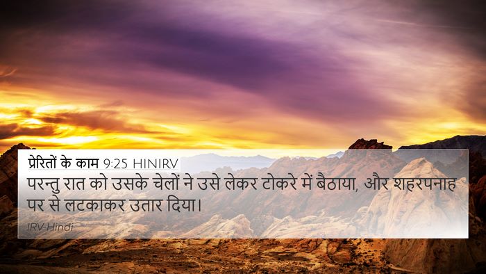 प्रेरितों के काम 9:25 HINIRV Bible Verse Image