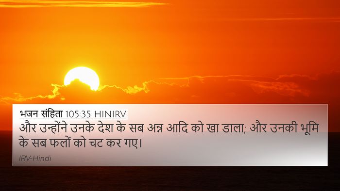 भजन संहिता 105:35 HINIRV 4K Wallpaper - और उन्होंने उनके - 4K Wallpaper Bible Verse