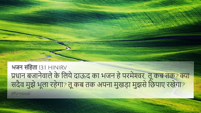 भजन संहिता 13:1 HINIRV 4K Wallpaper - प्रधान बजानेवाले - 4K Wallpaper Bible Verse