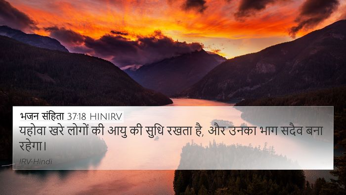 भजन संहिता 37:18 HINIRV 4K Wallpaper - यहोवा खरे लोगों की - 4K Wallpaper Bible Verse