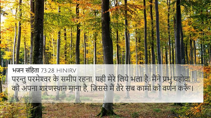 भजन संहिता 73:28 HINIRV Bible Verse Image