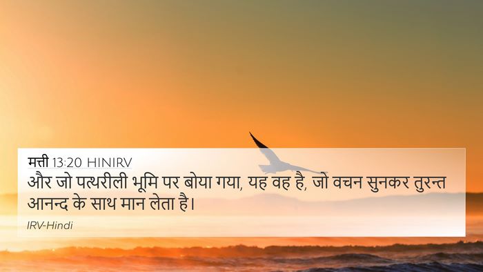 मत्ती 13:20 HINIRV Bible Verse Image