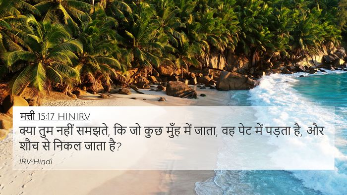 मत्ती 15:17 HINIRV 4K Wallpaper - क्या तुम नहीं - 4K Wallpaper Bible Verse