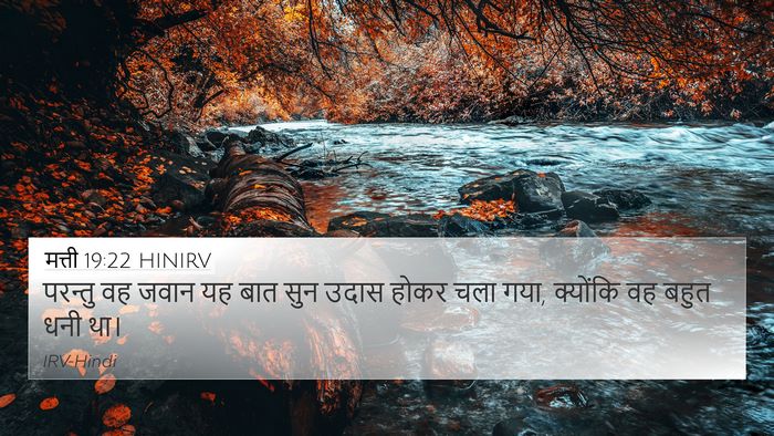 मत्ती 19:22 HINIRV Bible Verse Image