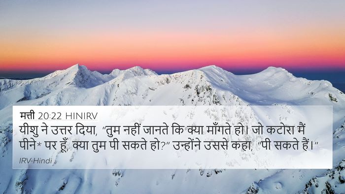 मत्ती 20:22 HINIRV Bible Verse Image