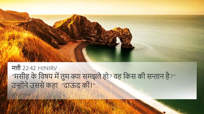 मत्ती 22:42 HINIRV Bible Verse Image